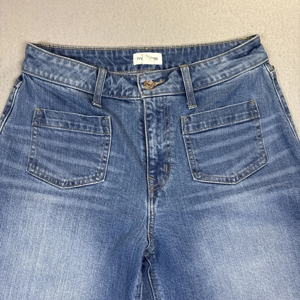 Maurices Wide Leg Jeans Women 10 Blue Women Hi Rise Bohemian
